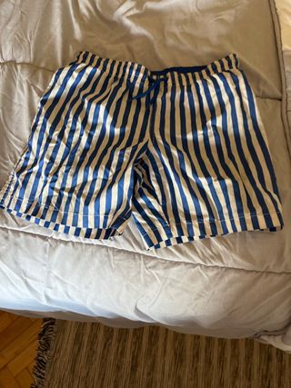 Bañador niño rayas azul y blanco