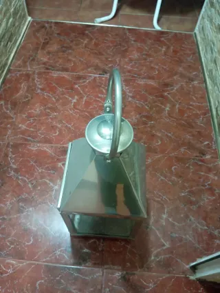 2 Faroles Grandes Acero y Cristal