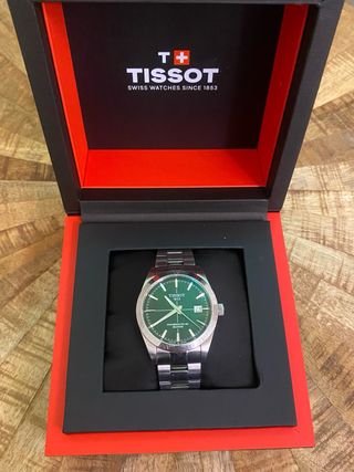 Reloj Tissot Automático Verde y Plateado