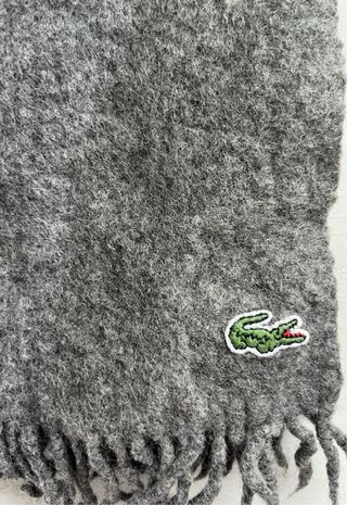 Bufanda Lacoste Gris Original Excelente Estado