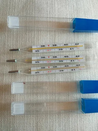 3 armpit glasses thermometer vintagae