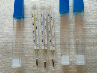 3 armpit glasses thermometer vintagae