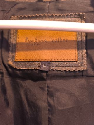 Chaqueta de cuero marrón Pepe Jeans entallada L