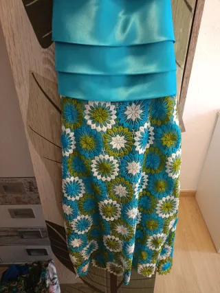 Vestido largo estampado floral + regalo fular.