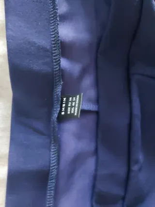 Pantalón premamá azul con cinturón