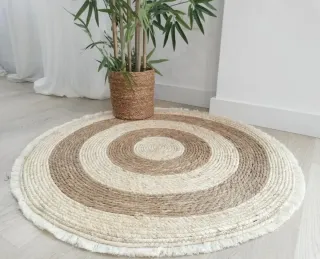 Alfombra Yute Natural Estilo Boho