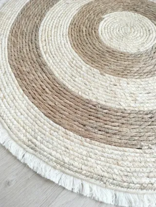 Alfombra Yute Natural Estilo Boho