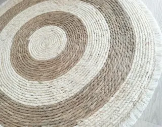 Alfombra Yute Natural Estilo Boho