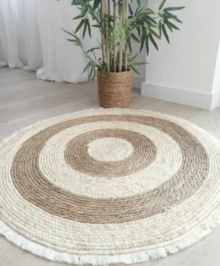 Alfombra Yute Natural Estilo Boho