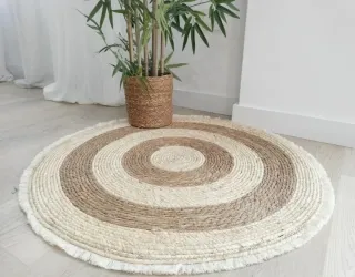 Alfombra Yute Natural Estilo Boho