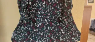 Vestido estampado floral manga larga