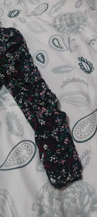 Vestido estampado floral manga larga