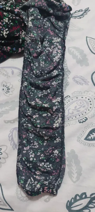 Vestido estampado floral manga larga