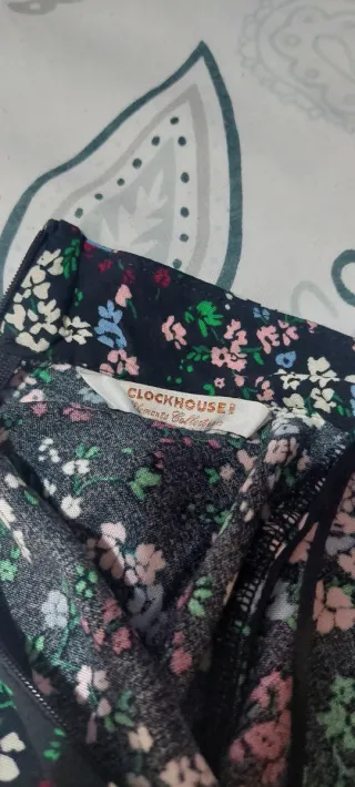 Vestido estampado floral manga larga