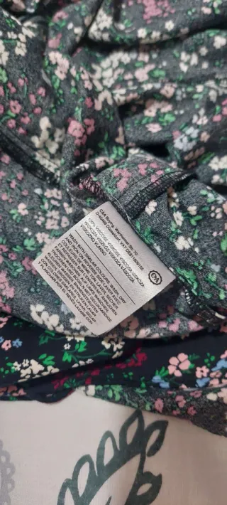 Vestido estampado floral manga larga