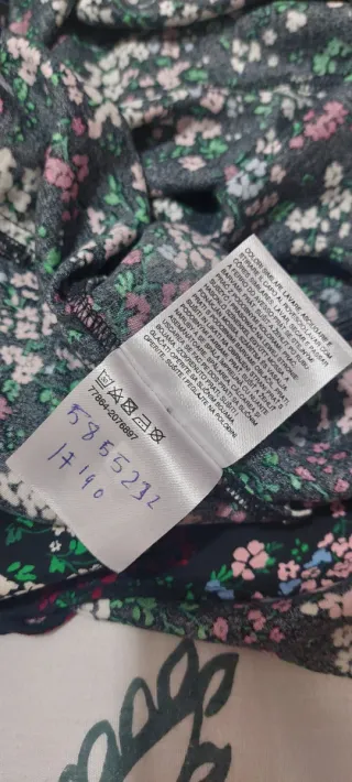 Vestido estampado floral manga larga