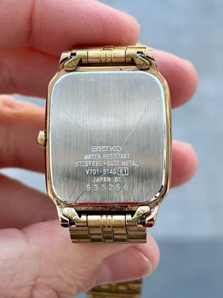 Reloj Seiko Galaxy Tank Vintage GOLD *Año 1996*