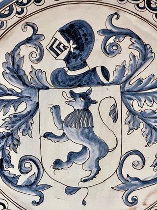 ANTIGUO PLATO DE CERÁMICA PORTUGUESA.