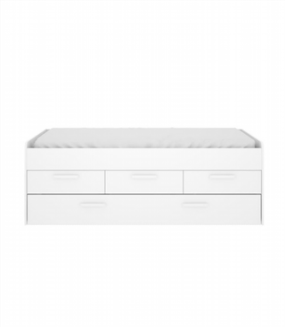 Cama Nido Doble Con 3 Cajones. Blanco