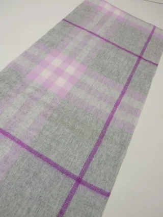 Bufanda Burberry Cuadros Rosa y Gris