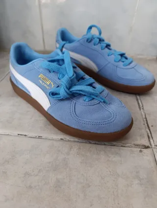 Zapatillas Puma Palermo Mujer Azul/Blanco