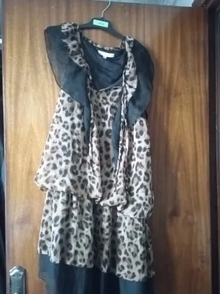 Vestido estampado leopardo mujer