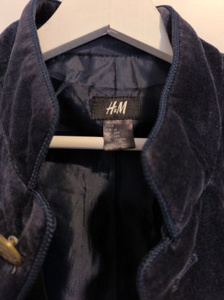 Chaqueta H&M Terciopelo Azul T.48