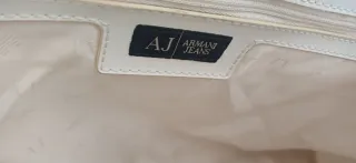 Borsa Armani bianca lucida