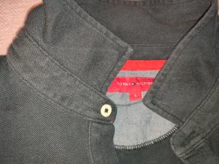 Polo Tommy Hilfiger Negro Manga Larga
