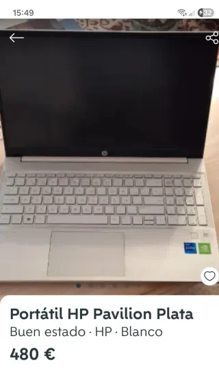 Portátil HP Pavilion Plata