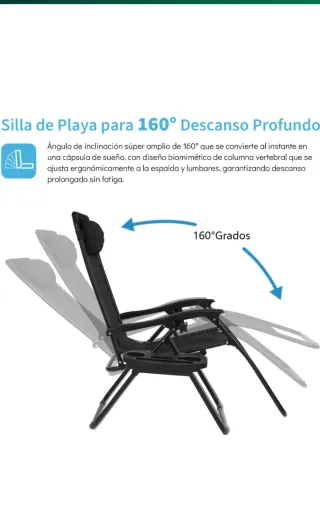 Tumbona plegable exterior verde