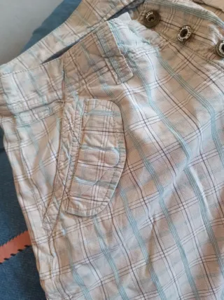 Pantalón corto a cuadros