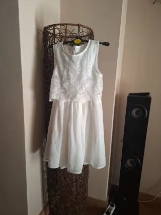 Precioso vestido blanco ceremonia talla 10