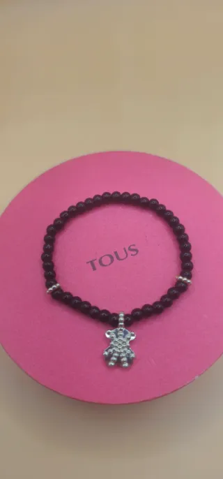 Pulsera Tous Oso Negra y Plata