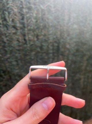 Reloj Fossil Big Tic Correa Cuero Marrón