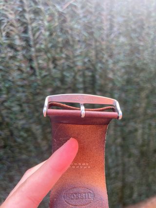 Reloj Fossil Big Tic Correa Cuero Marrón