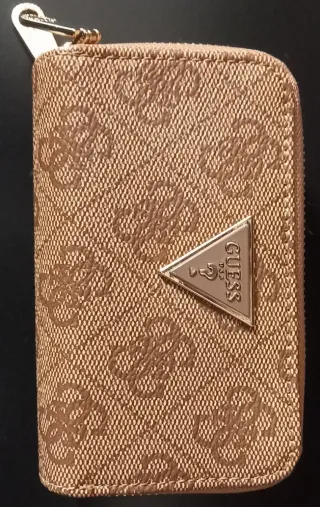 Cartera Guess Doble Cremallera Beige