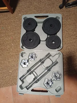 Pesas DOMYOS 20 Kg (44 lbs) con maletín