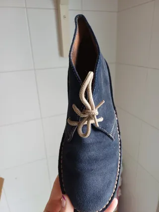 Botines de ante azul marino talla 39