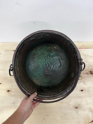 Lote 3 calderos cobre antiguos