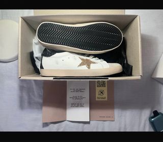 Golden Goose Superstar Glitter Star Blanco