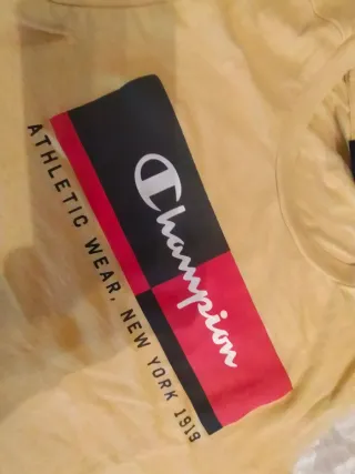 T-shirt Champion bimbo gialla