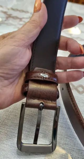 Cintura in pelle genuina da uomo