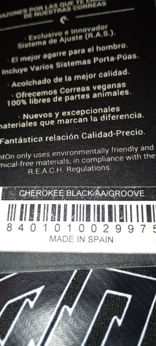 Correa de cuero para guitarra Righton