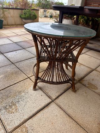 Conjunto vintage Muebles Bambú Exterior