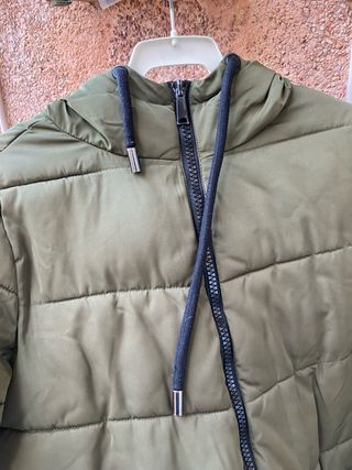 Abrigo Anorak Verde Oliva Largo