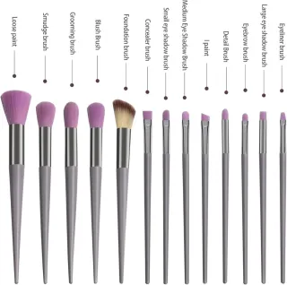 Set 26 brochas maquillaje, esponjas y estuche