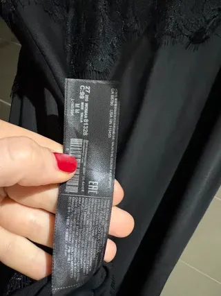 Top lencero Mango encaje negro Talla M