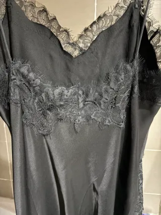 Top lencero Mango encaje negro Talla M