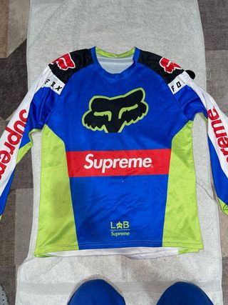 Camiseta Fox x Supreme Azul y Verde